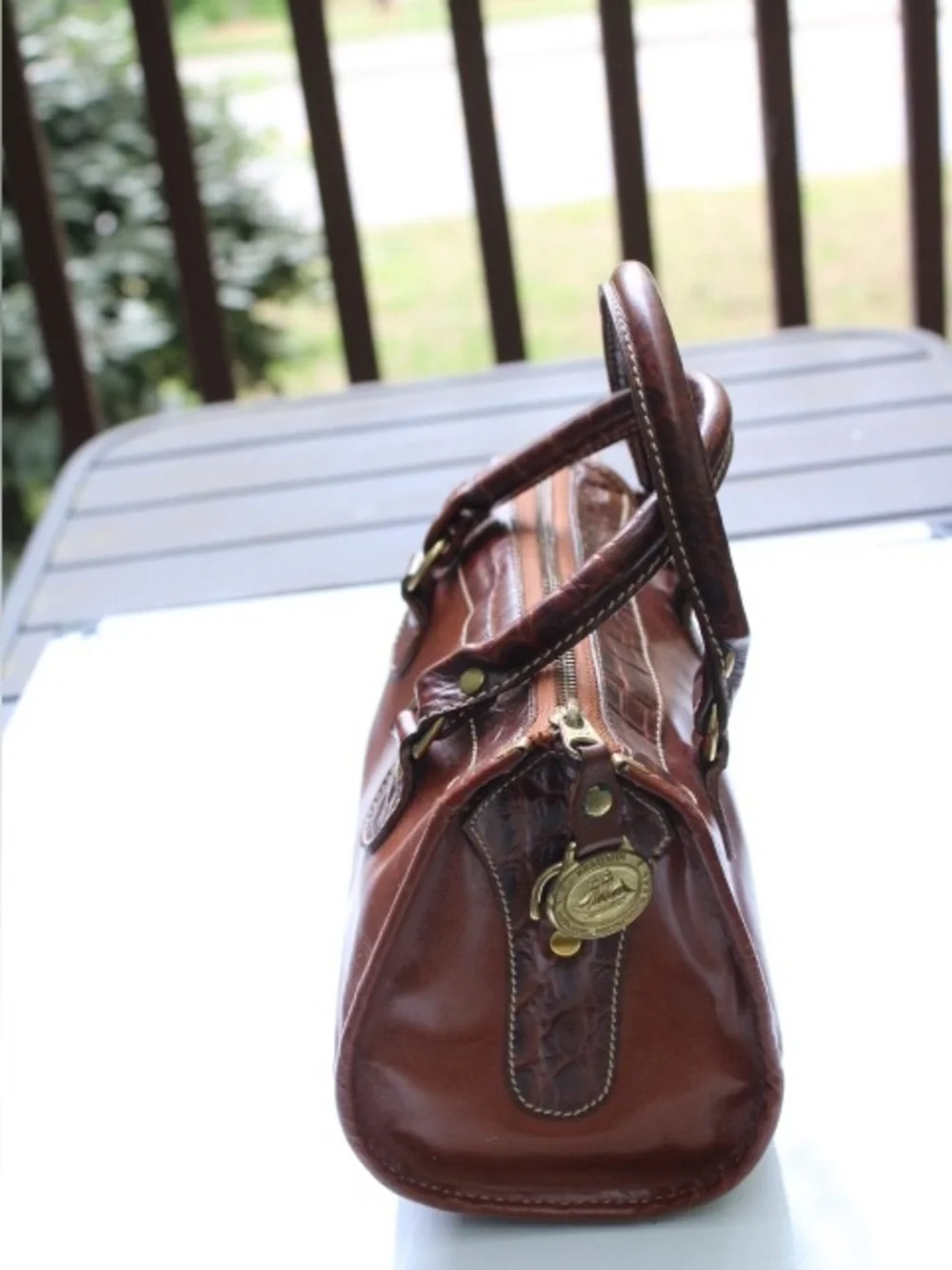 Vintage Brahmin small satchel bag
